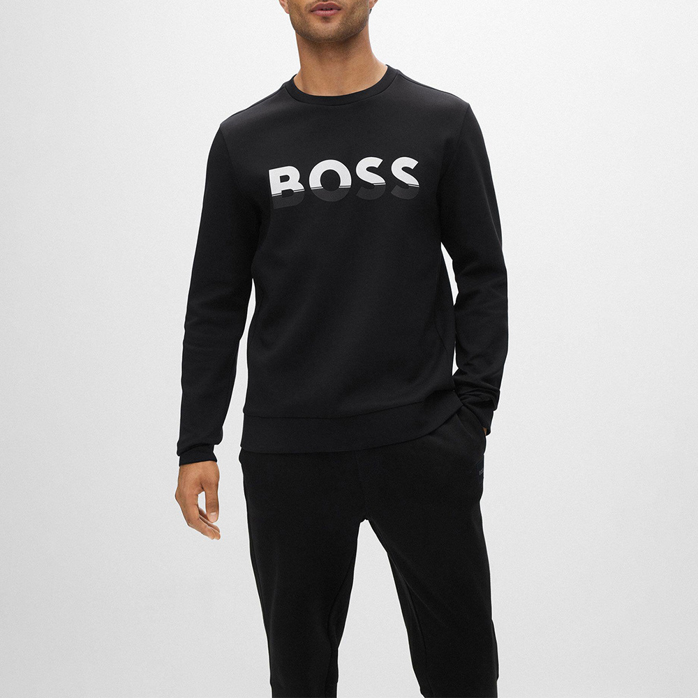 HUGO BOSS COLOUR-BLOCK LOGO SWEATSHIRT 
