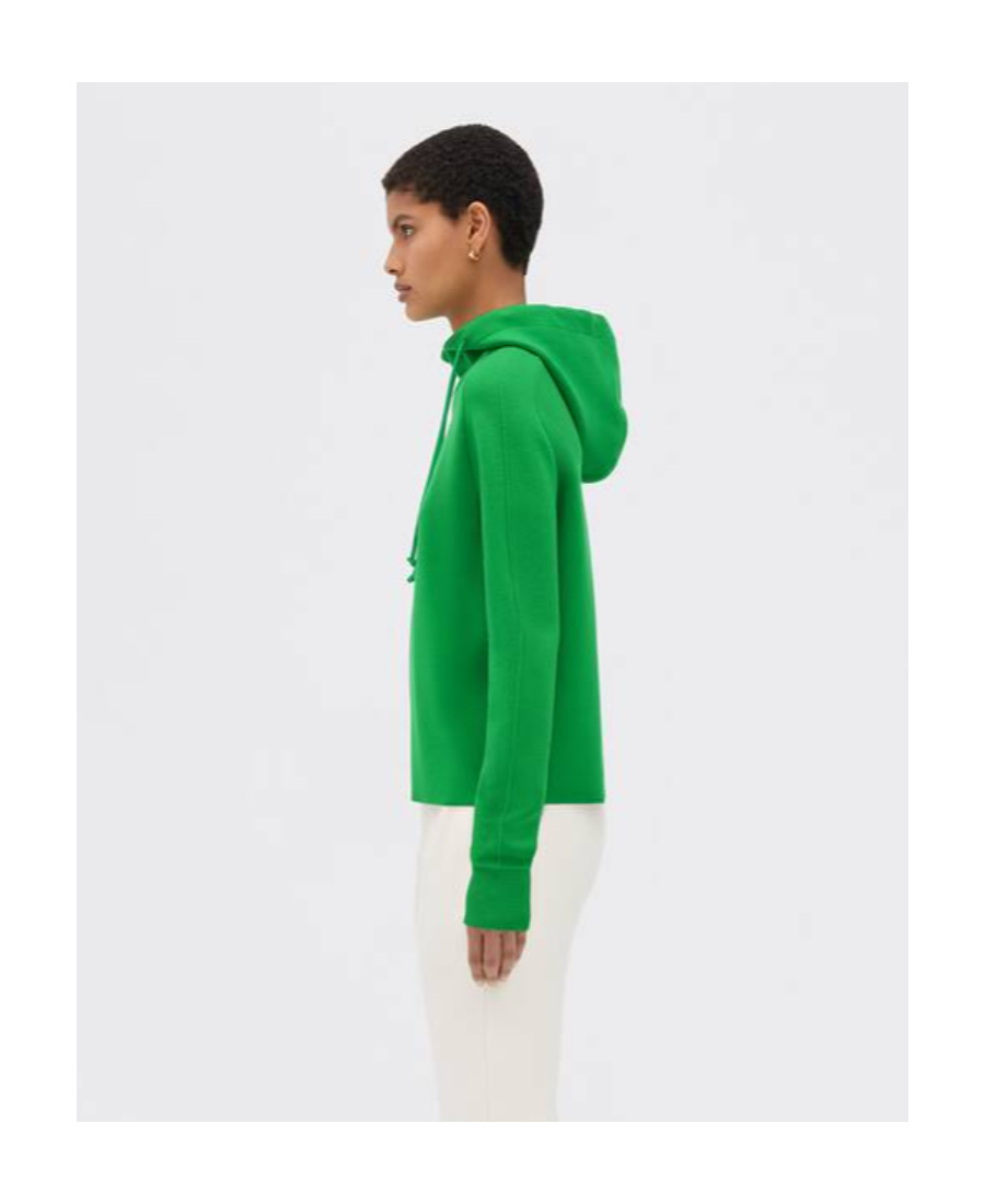 Bottega Veneta Wool Blended Hoodie In Green