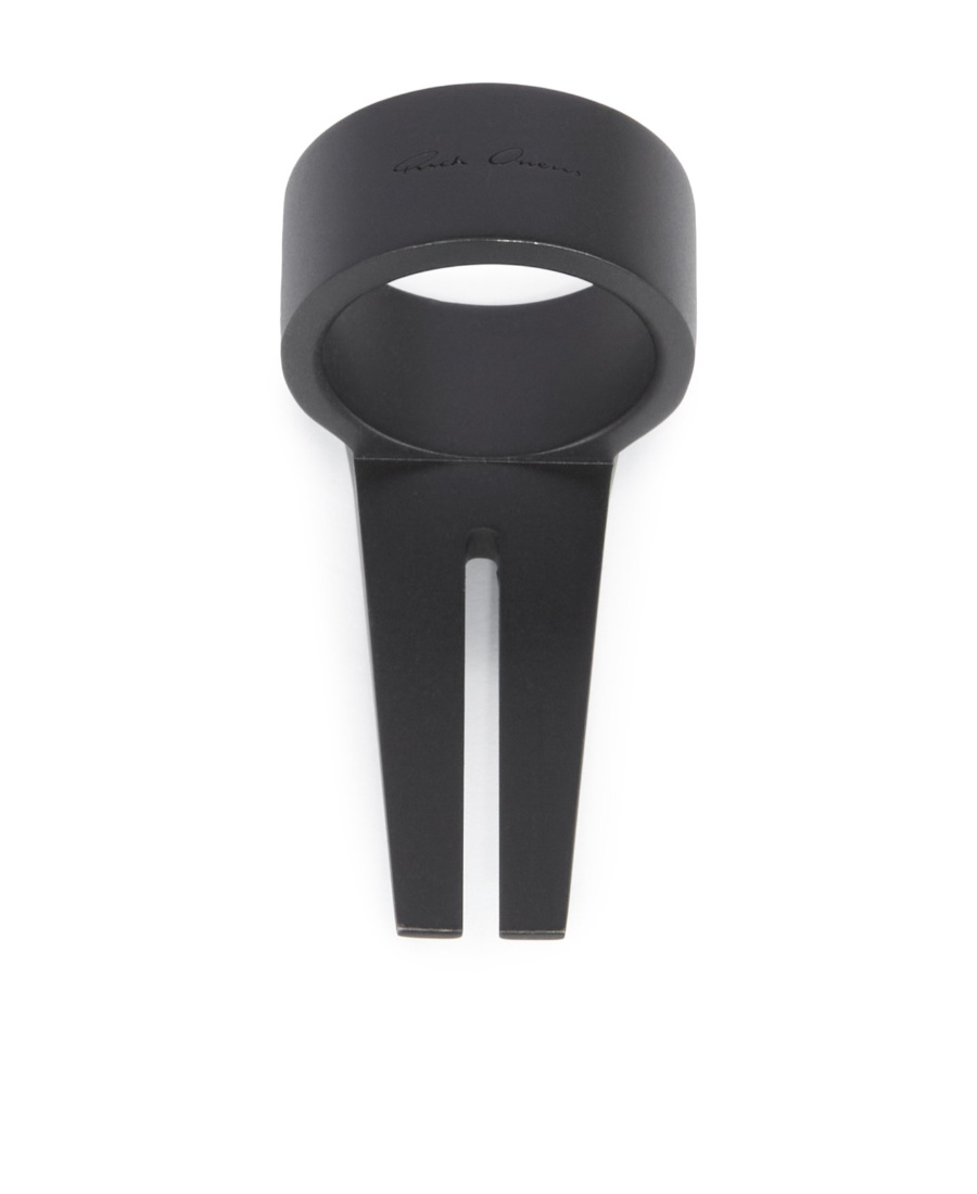 Rick Owens Open Ring In Black
