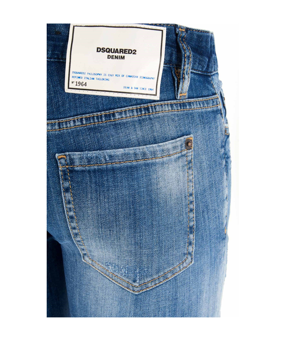 Dsquared2 Distressed Skinny Jeans In Blue