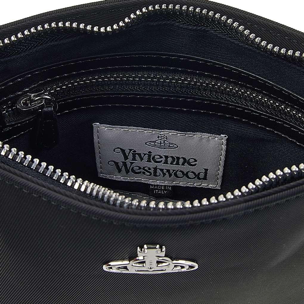 Vivienne Westwood Logo Shoulder Bag In Black