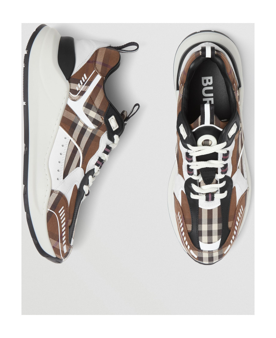 Burberry Vintage Check Low-top Sneakers In White