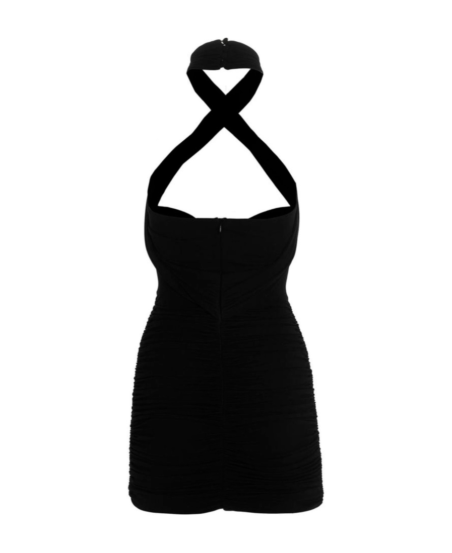 Magda Butrym Cut-out Twisted Minidress In Black