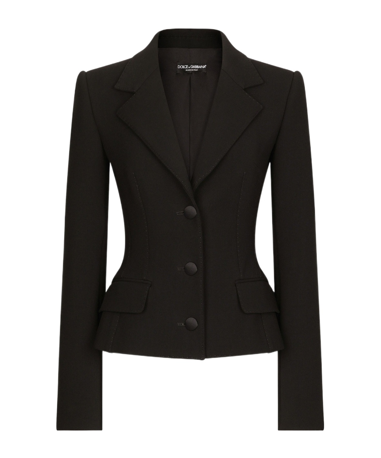 Shop Dolce & Gabbana Virgin Wool-blend Blazer In Black