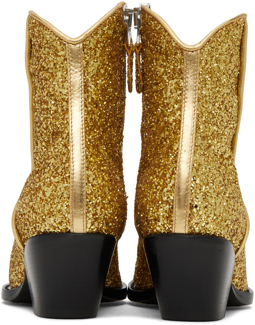 R13 Sequined Ankle Boots