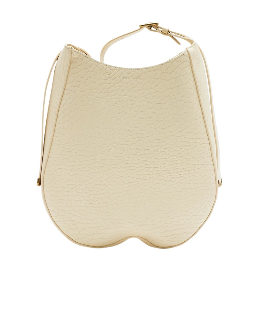 Burberry Medium Chess Leather Shoulder Bag In Nude