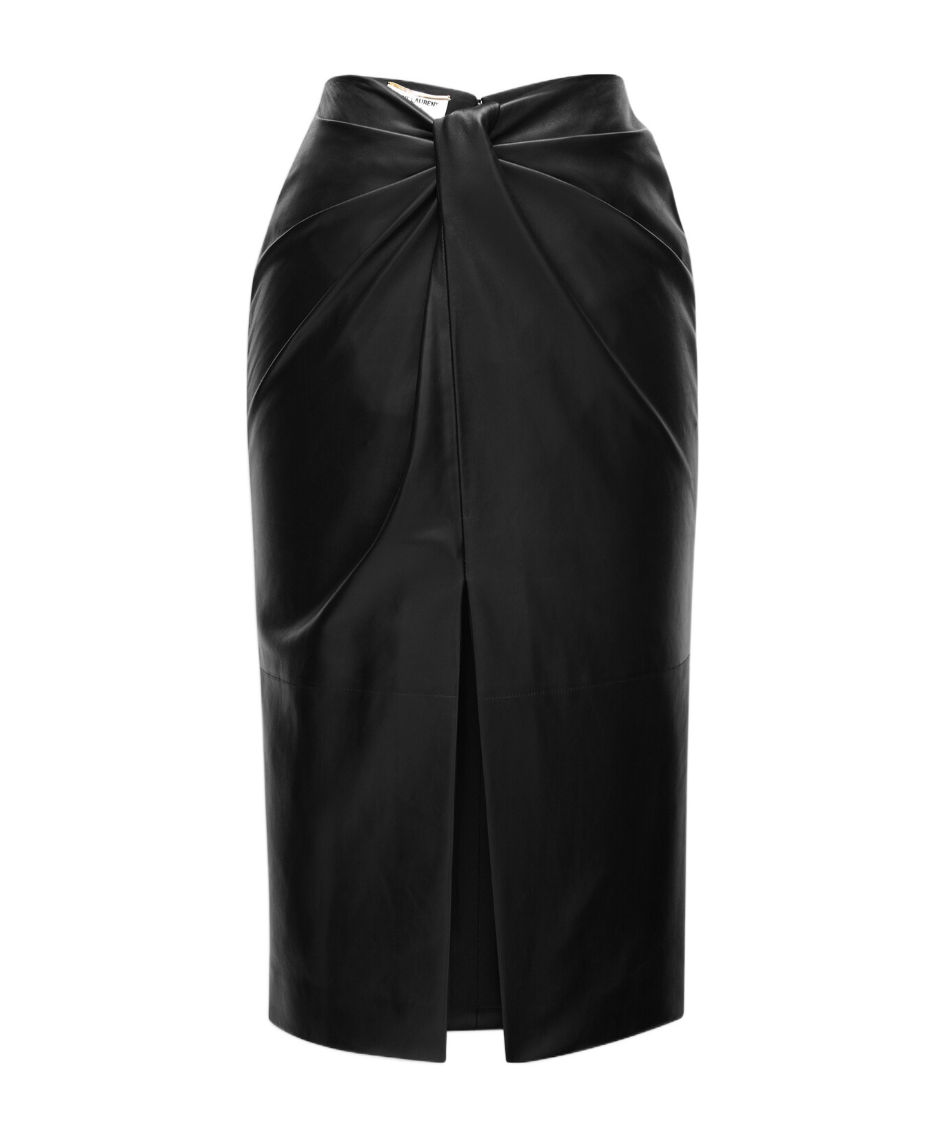 Saint Laurent Chic Leather Mini Skirt For Women In Black