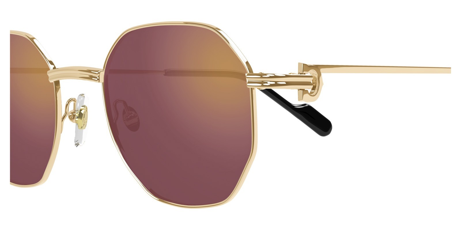 Cartier Octagonal-frame Sunglasses In Brown