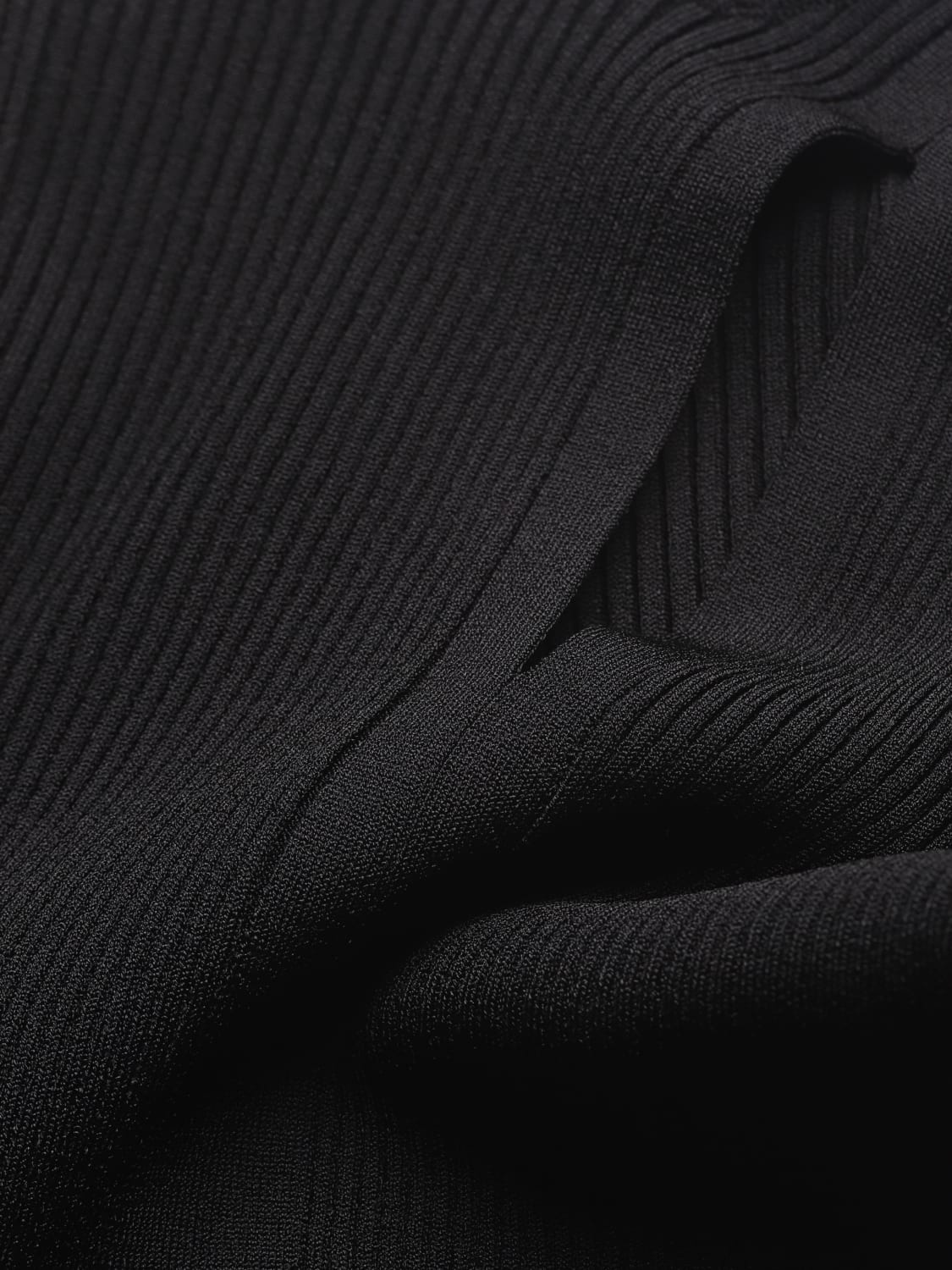 Versace Asymmetric Hem Viscose Blend Sweater In Black