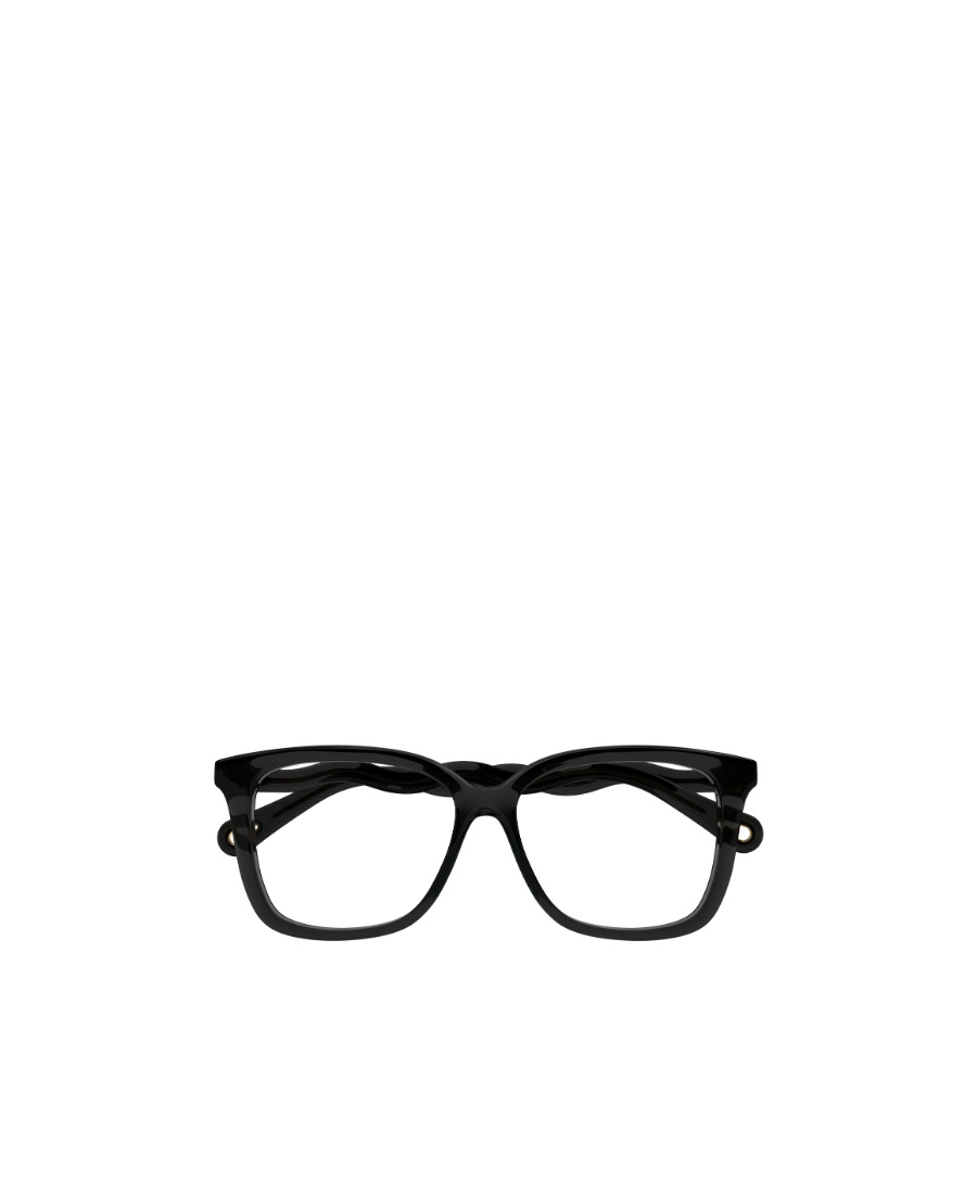 Chloé Wavy-temple Square Glasses In Black