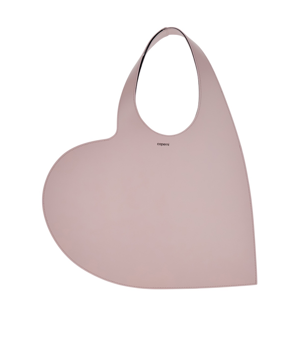 Coperni 'heart' Pink Shoulder Bag With Logo Print In Nude