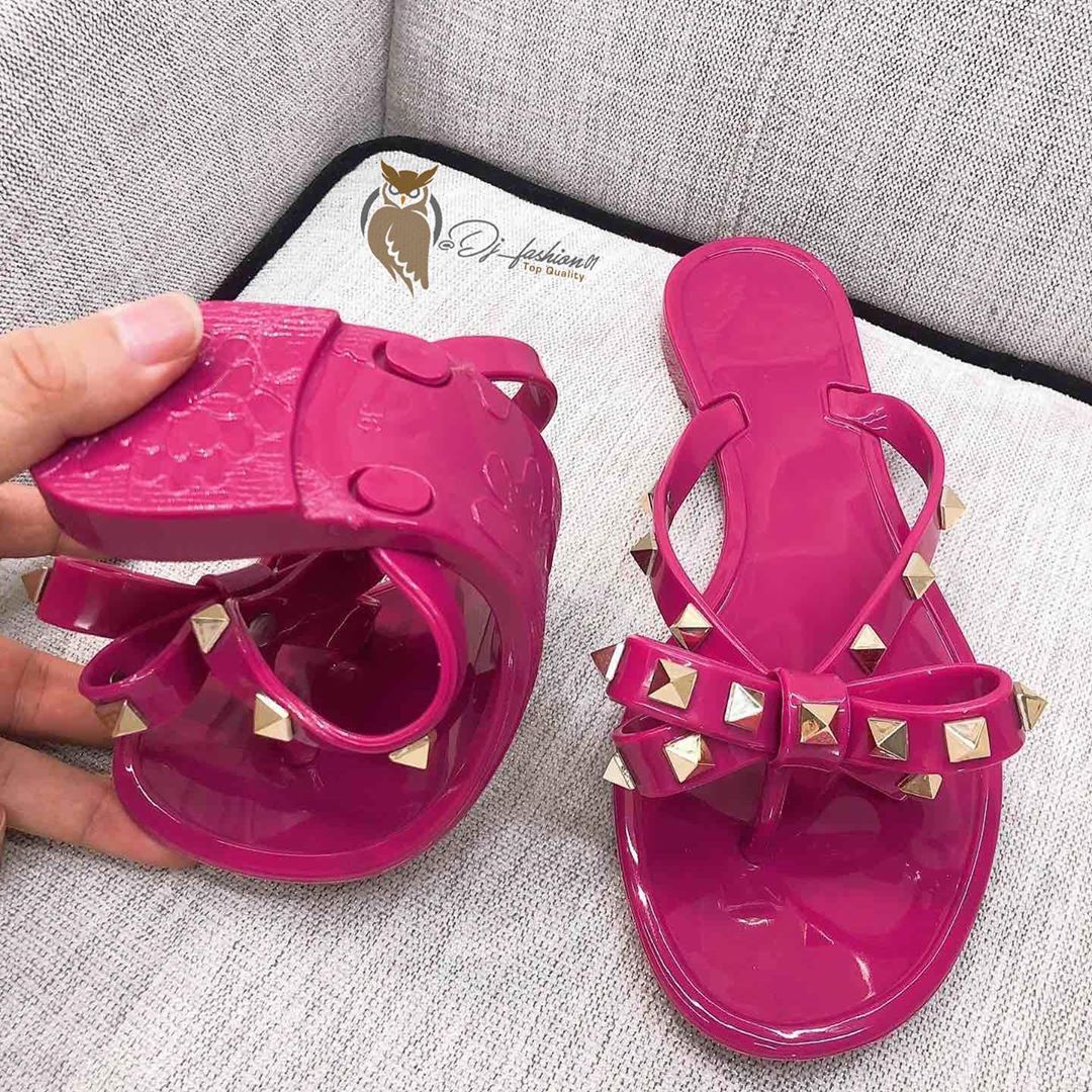 Valentino Rivet Flip-flops In Multi