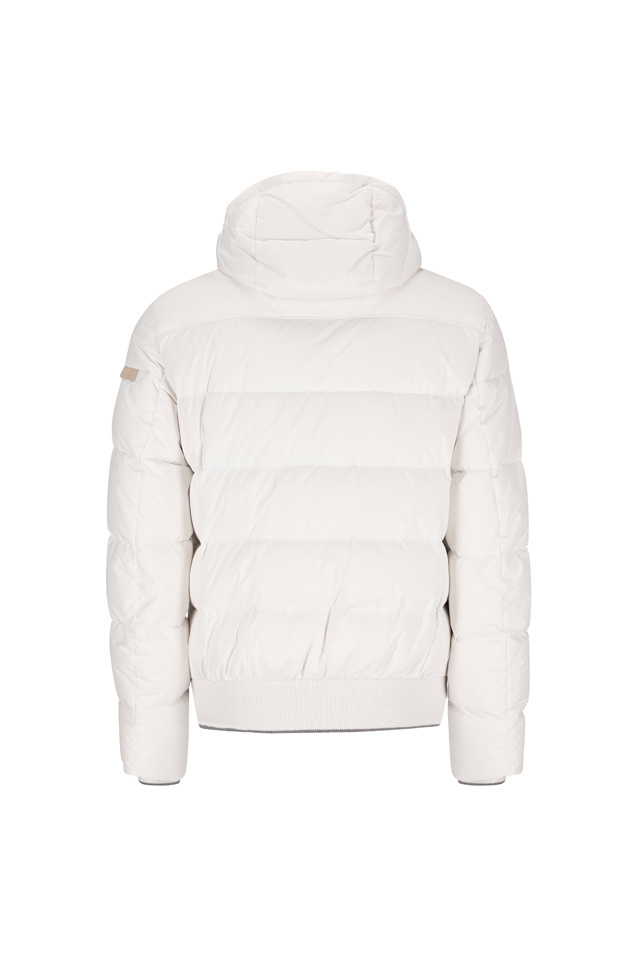 Moorer Hooded Padded Jacket In White