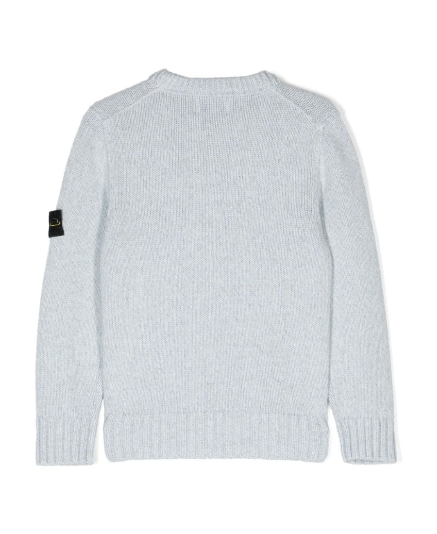 STONE ISLAND COMPASS-BADGE MARL-KNIT JUMPER