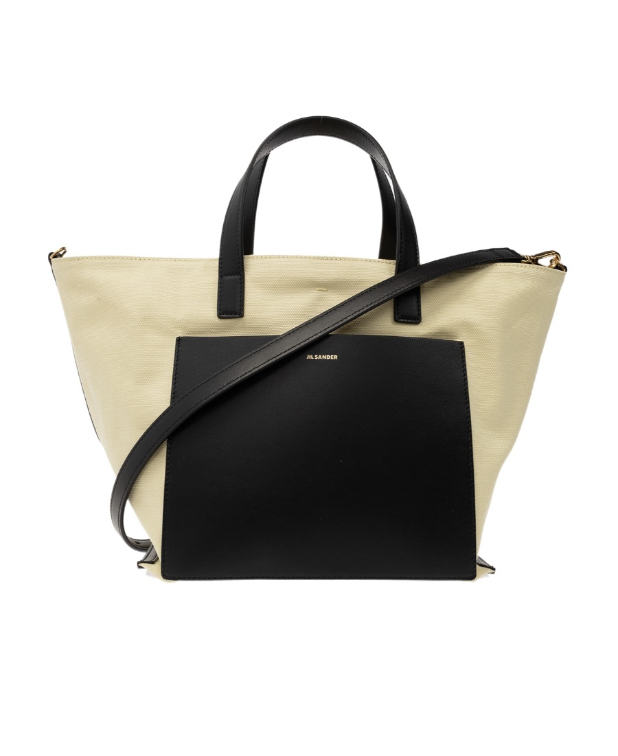 Jil Sander Small Wander Canvas Tote Bag In Black