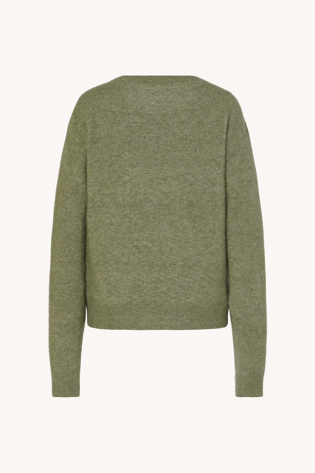 The Row Lorynna Velvet-blend Top In Green