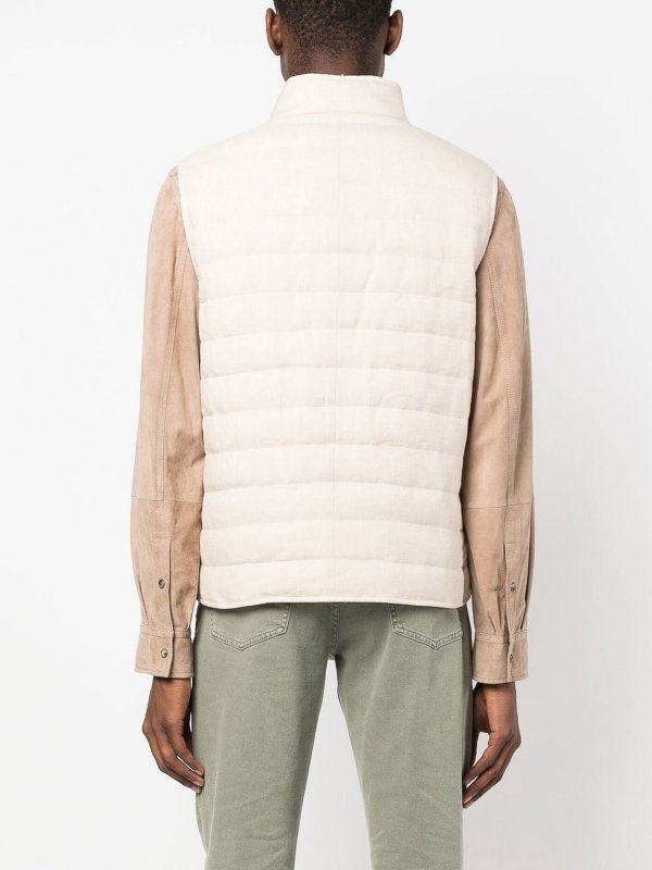 Brunello Cucinelli Nylon Down Vest In White