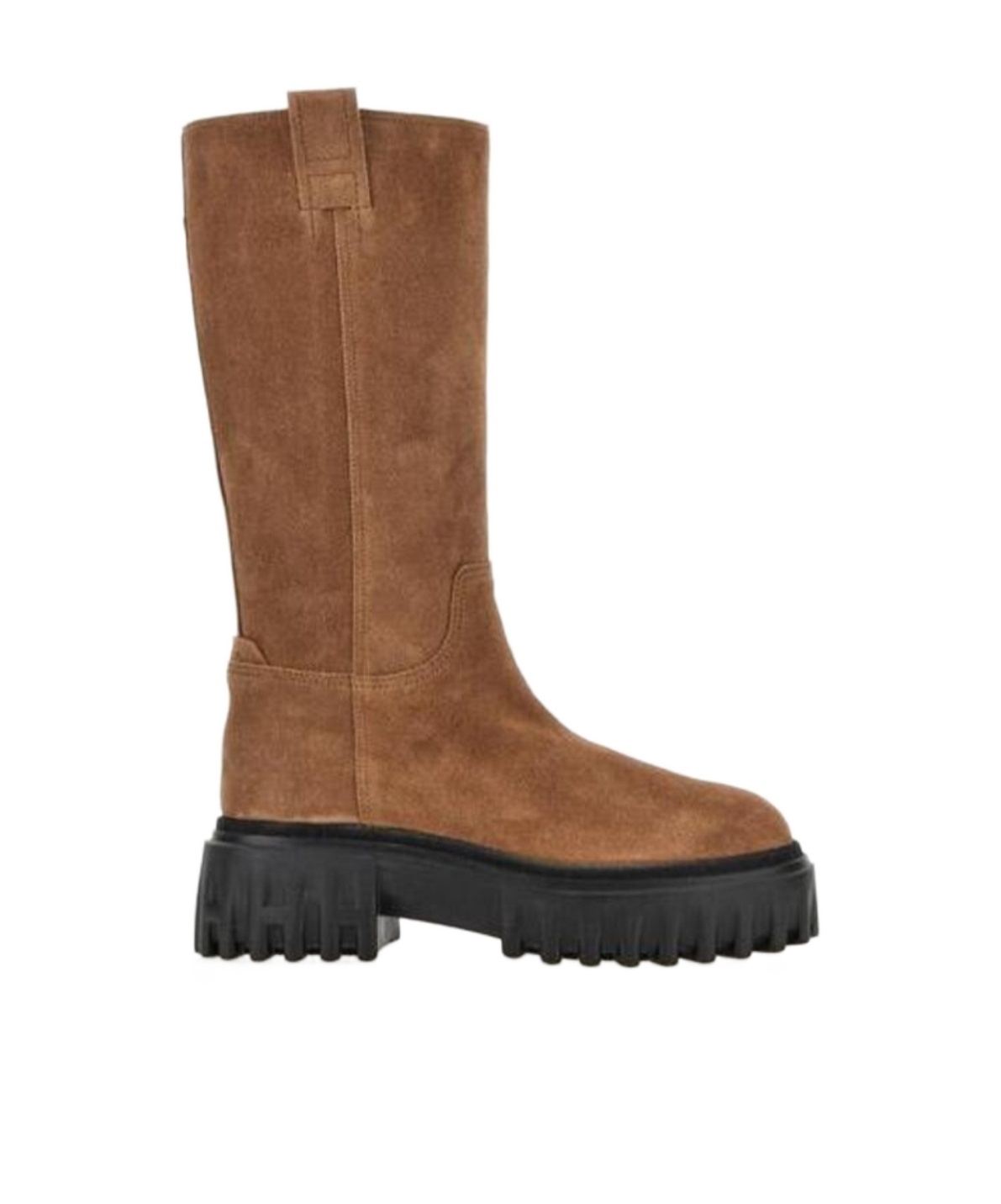 Hogan Platform Zip-fastening Knee-high Boots In Brown