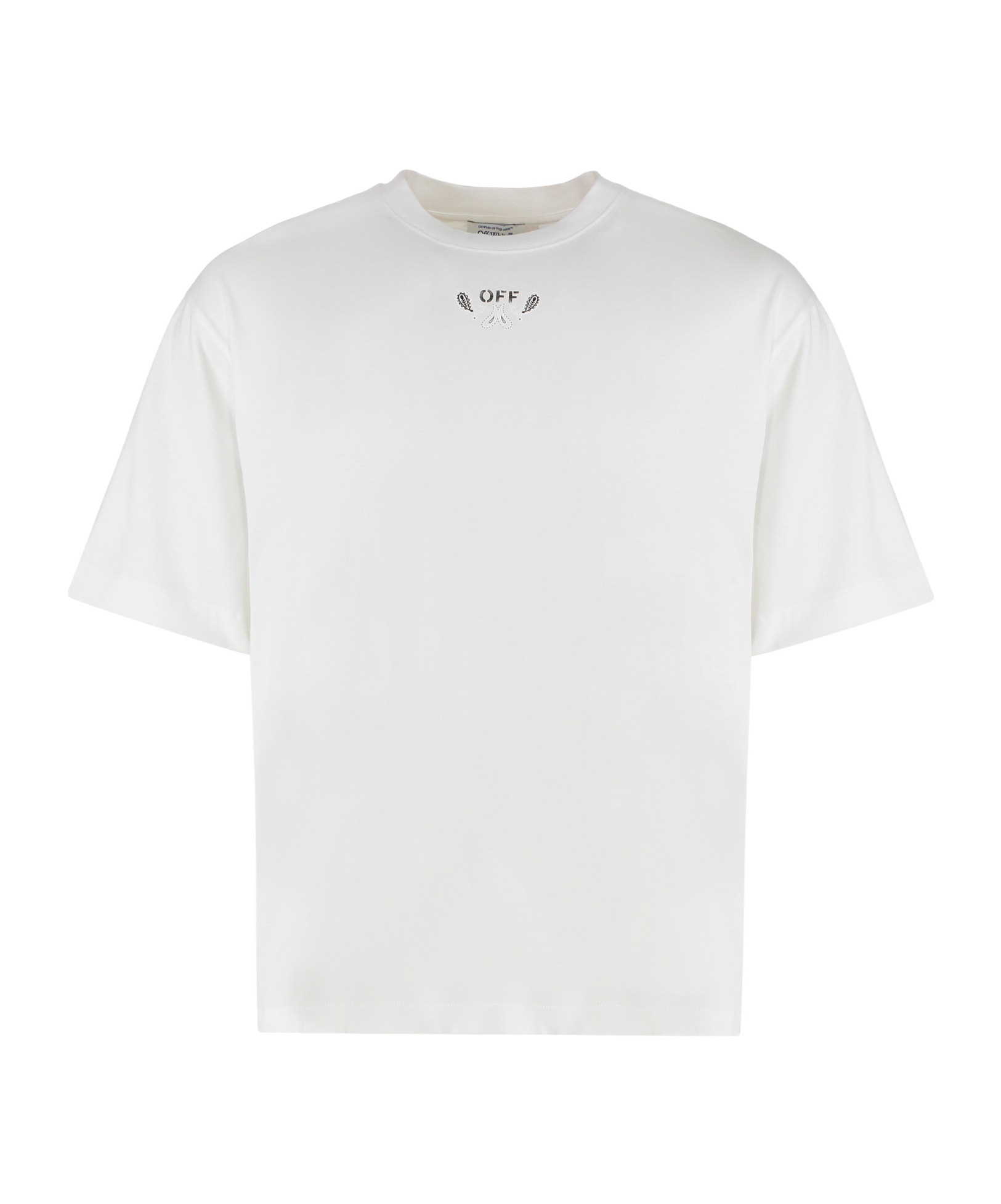 Off-white Graphic Print Crew Neck Short Sleeve T-shirt In White