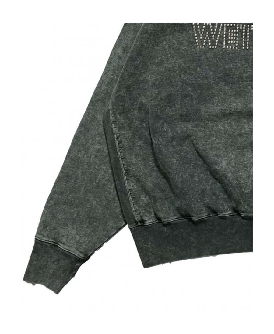 We11 Done Stud-embellished Long-sleeve Sweatshirt In Black