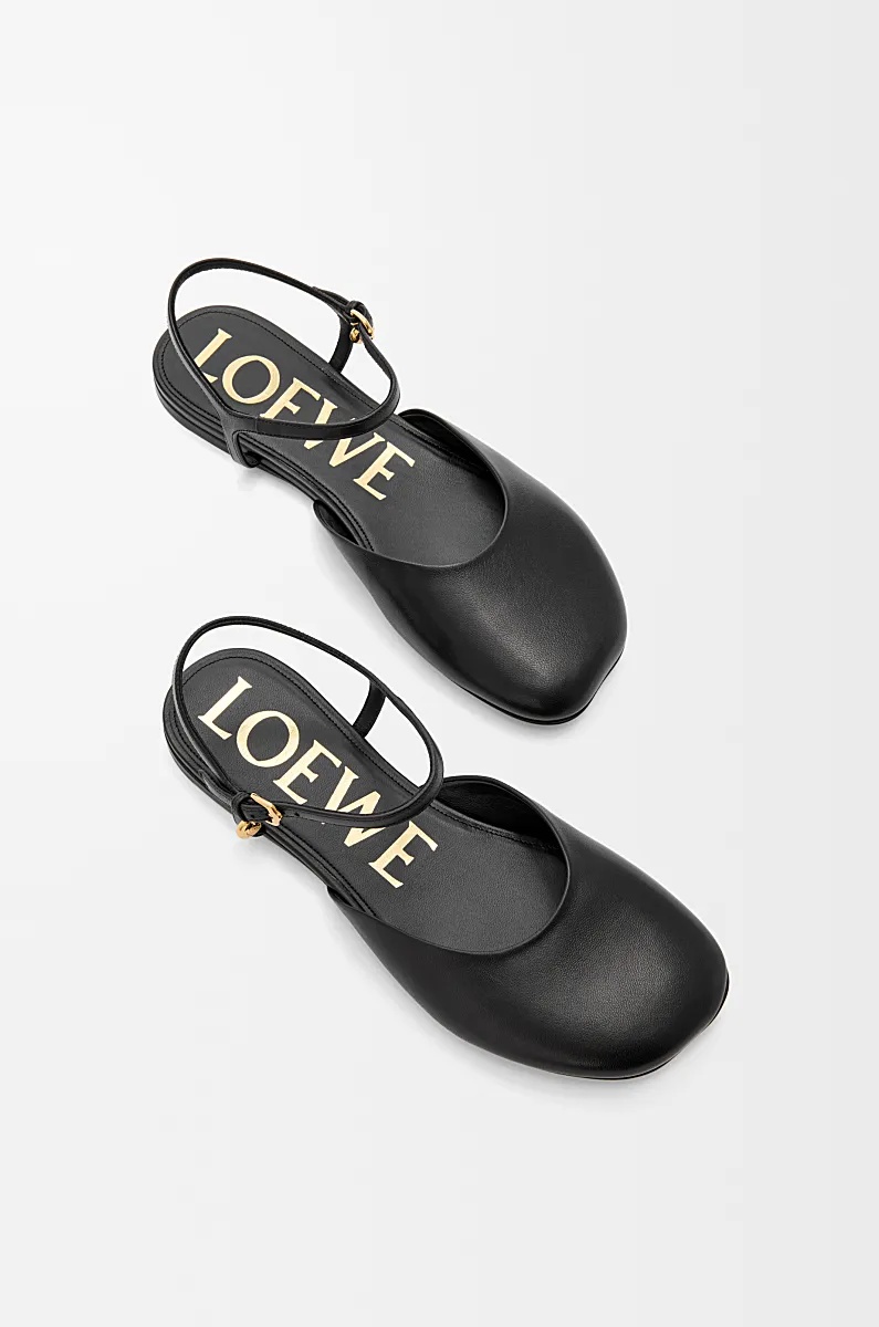 Loewe Toy Ankle Strap Ballerinas In Lambskin In Black