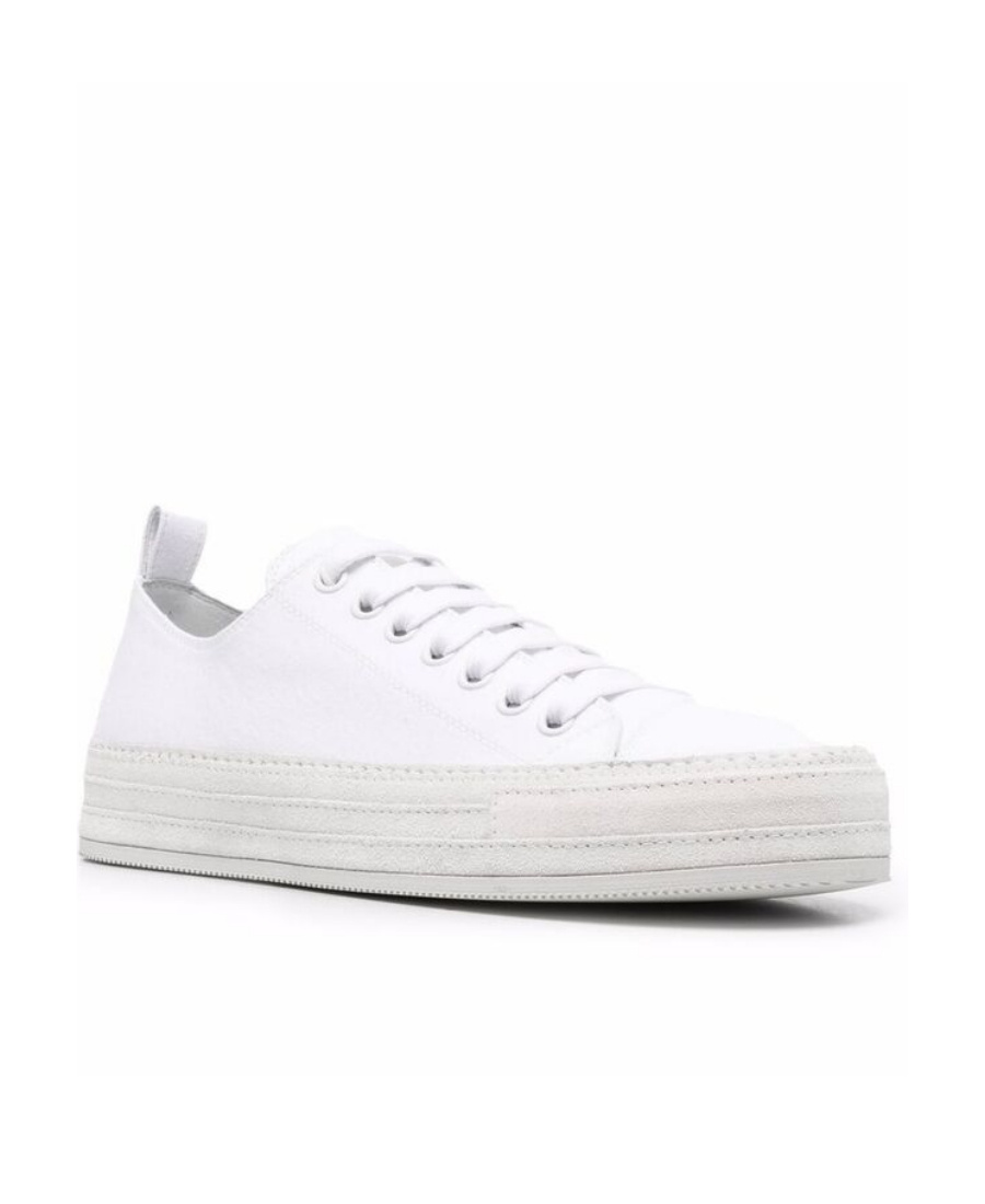 Ann Demeulemeester Stitching Lace-up Casual Sneakers In White