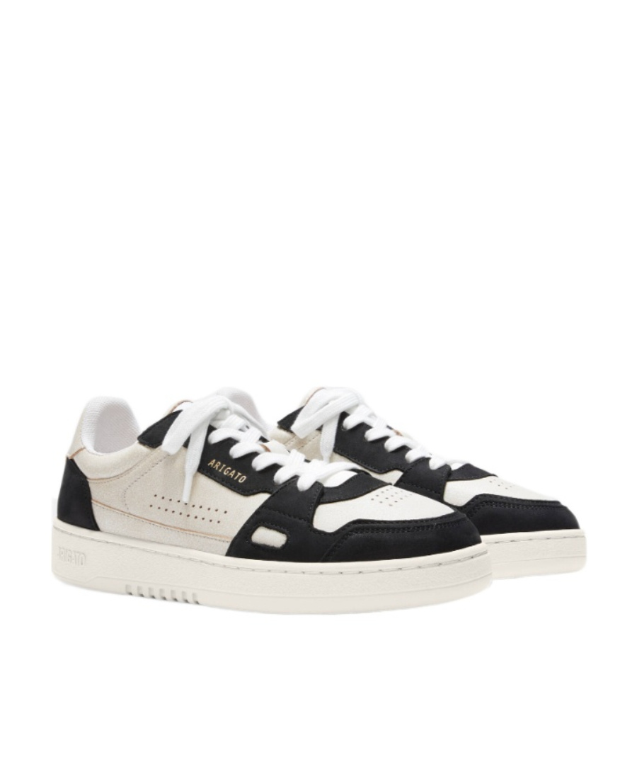 Axel Arigato White Black Round Toe Sneakers In White