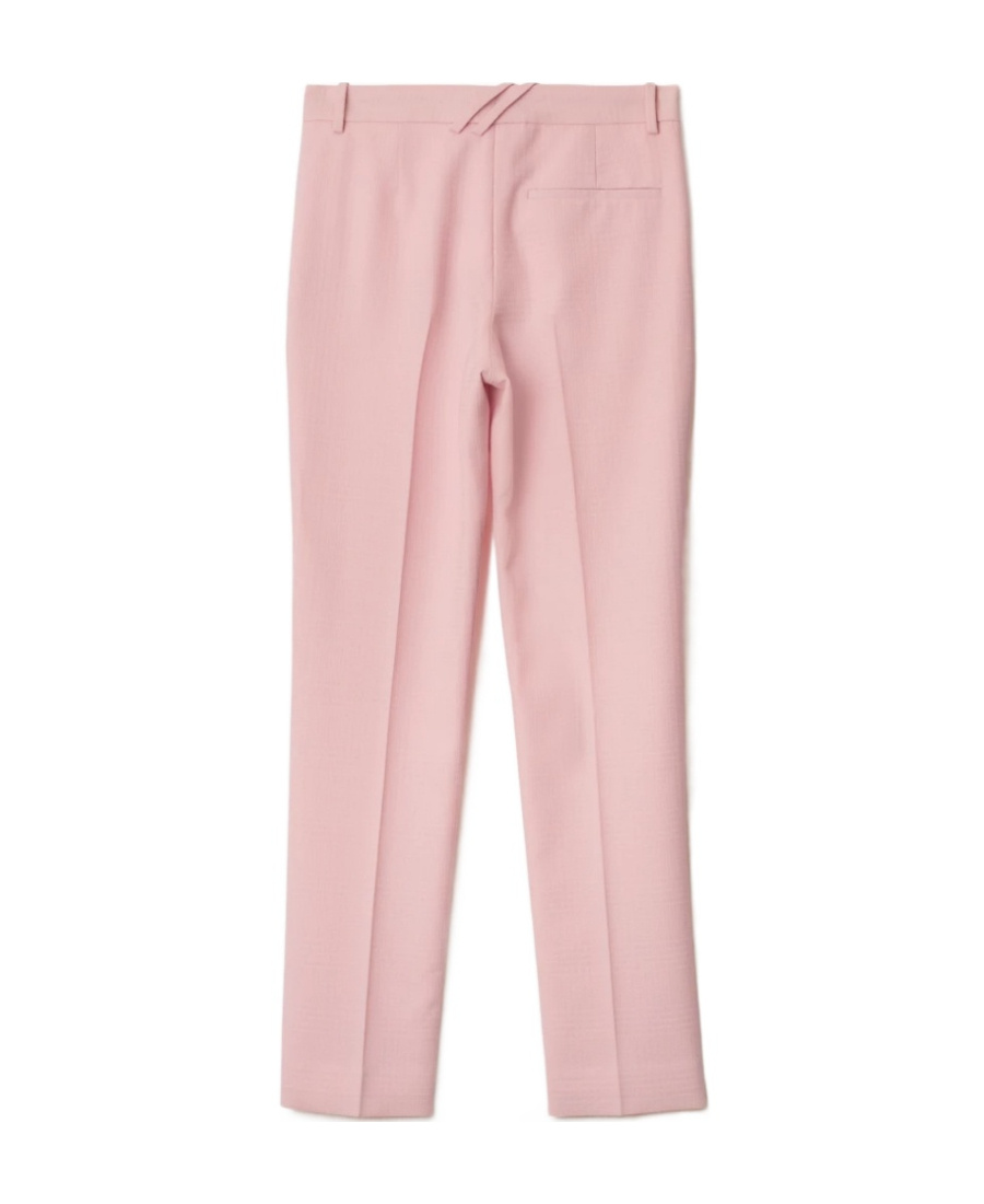 Burberry Pressed-crease Wool Tailored Trousers In Pink