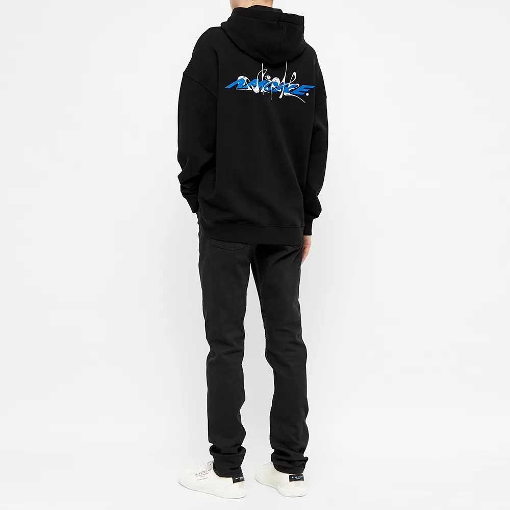 Givenchy Logo-print Cotton Hoodie In Black