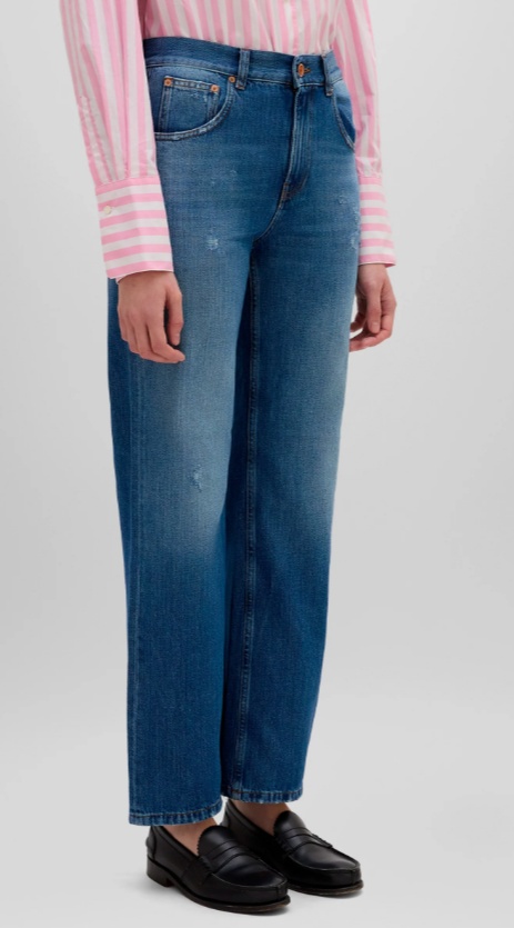 Aspesi Five Pairs Of Jeans In Blue