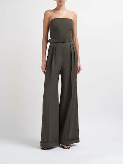 Max Mara Agguati Wool Gabardine Jumpsuit