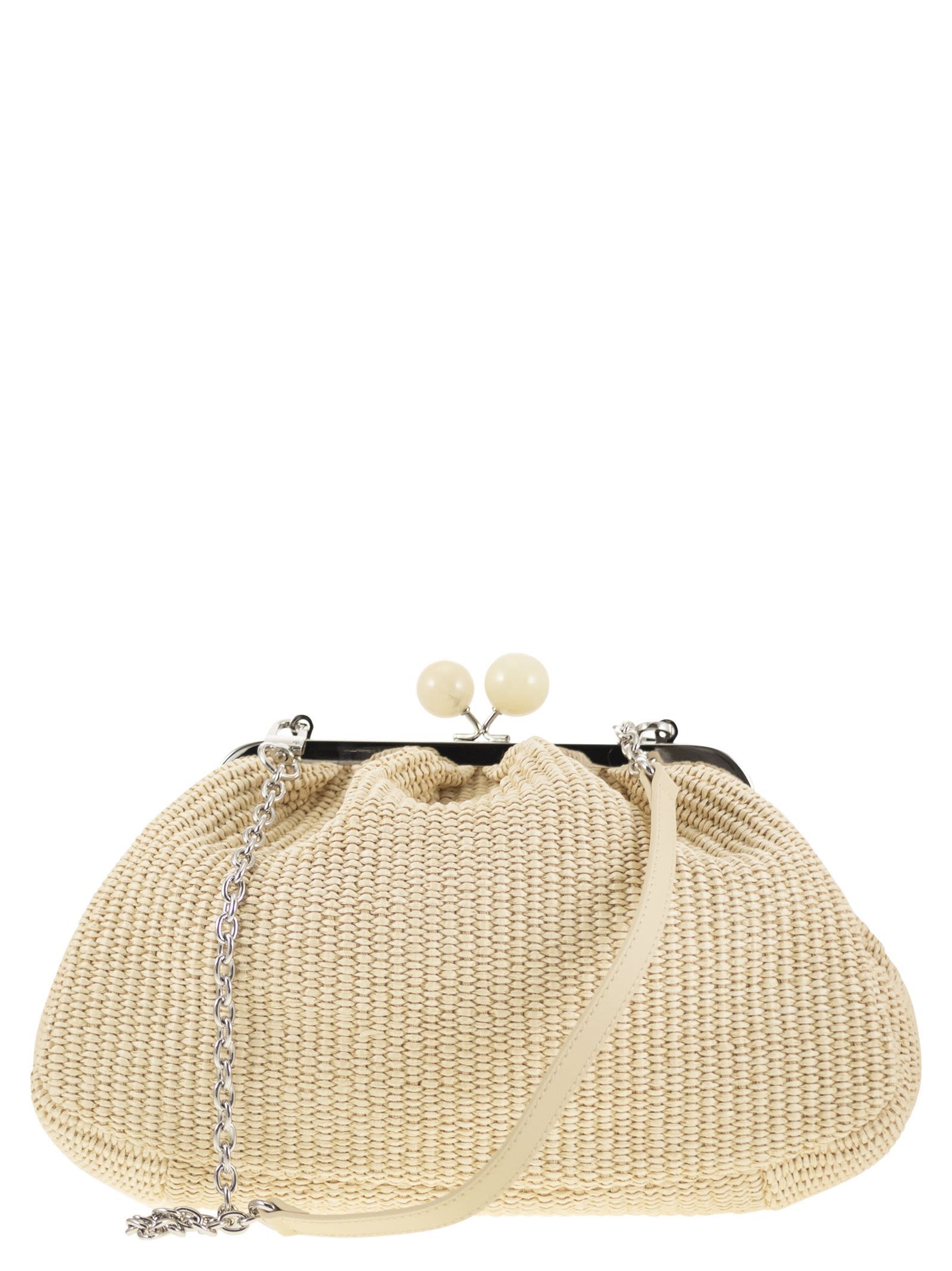 Weekend Max Mara Fortuna Chained Medium Pasticcino Bag In Nude