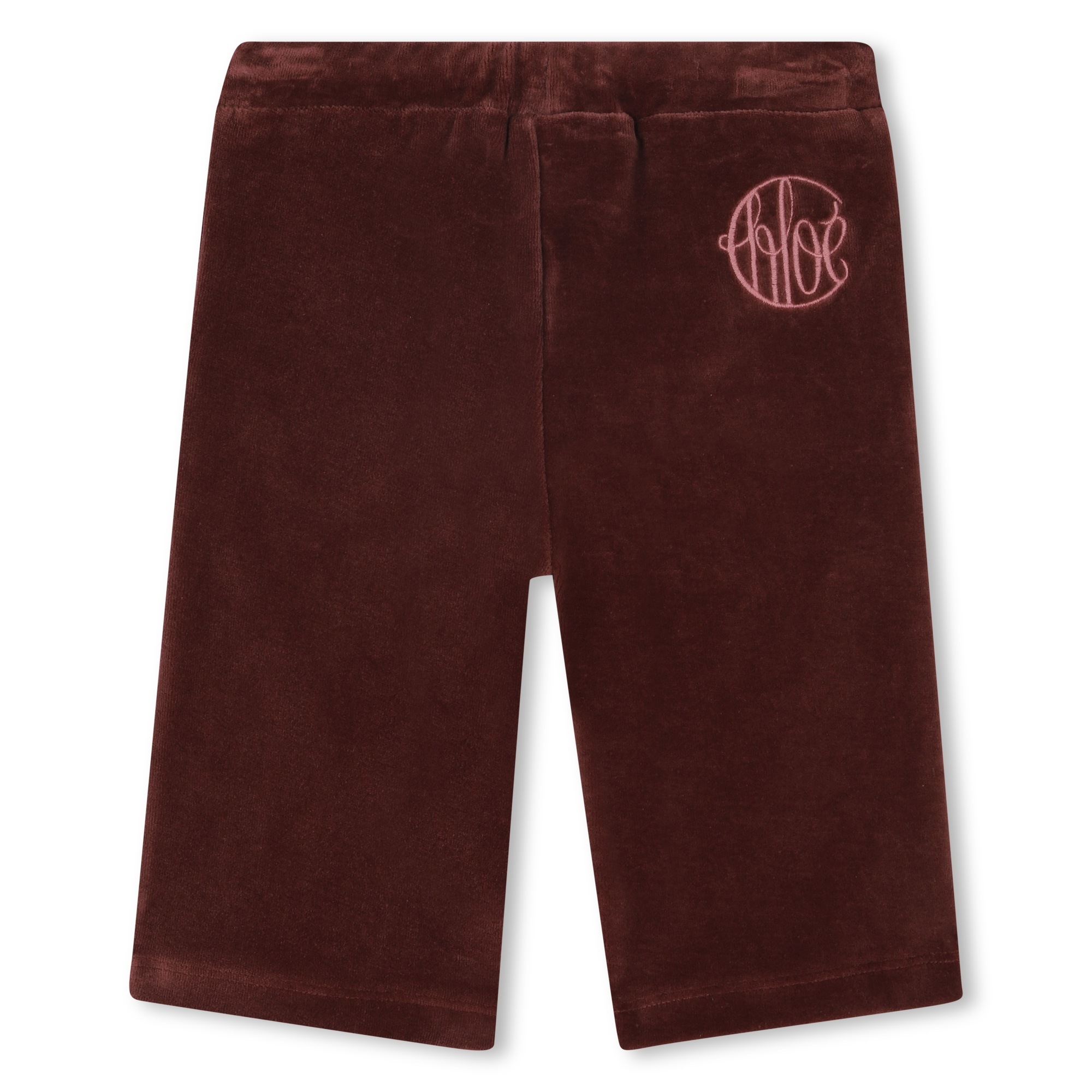 Chloé Baby Set Of Cotton Velvet Hoodie And Sweatpants In Burgundy