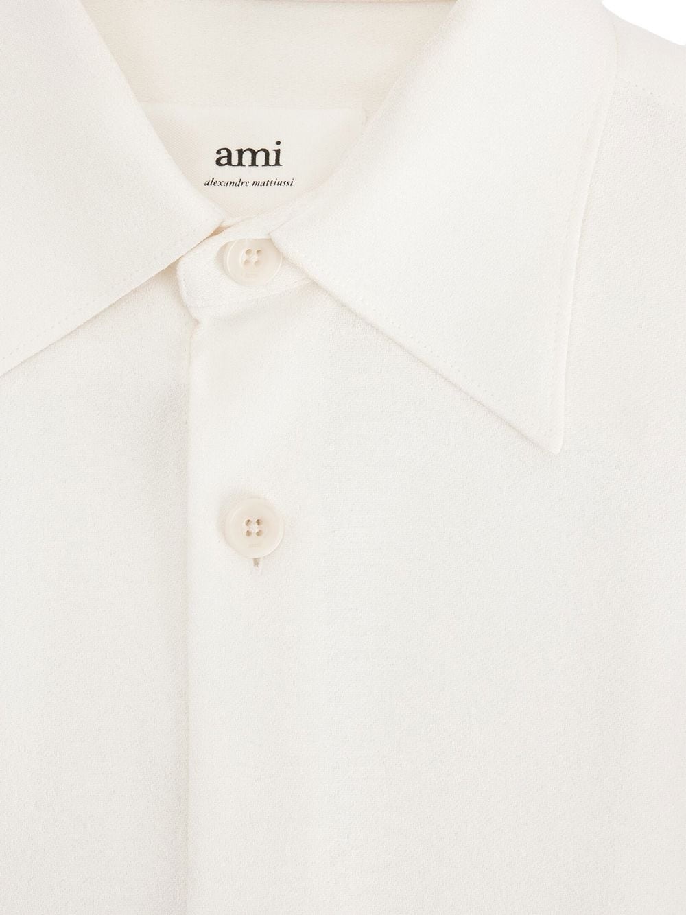 Ami Alexandre Mattiussi Ami De Coeur Classic Shirt White In White