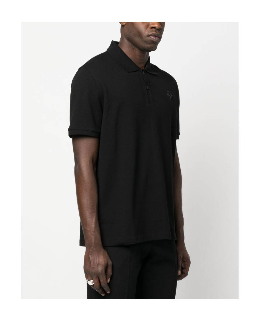 Ferrari Prancing Horse Polo Shirt In Black