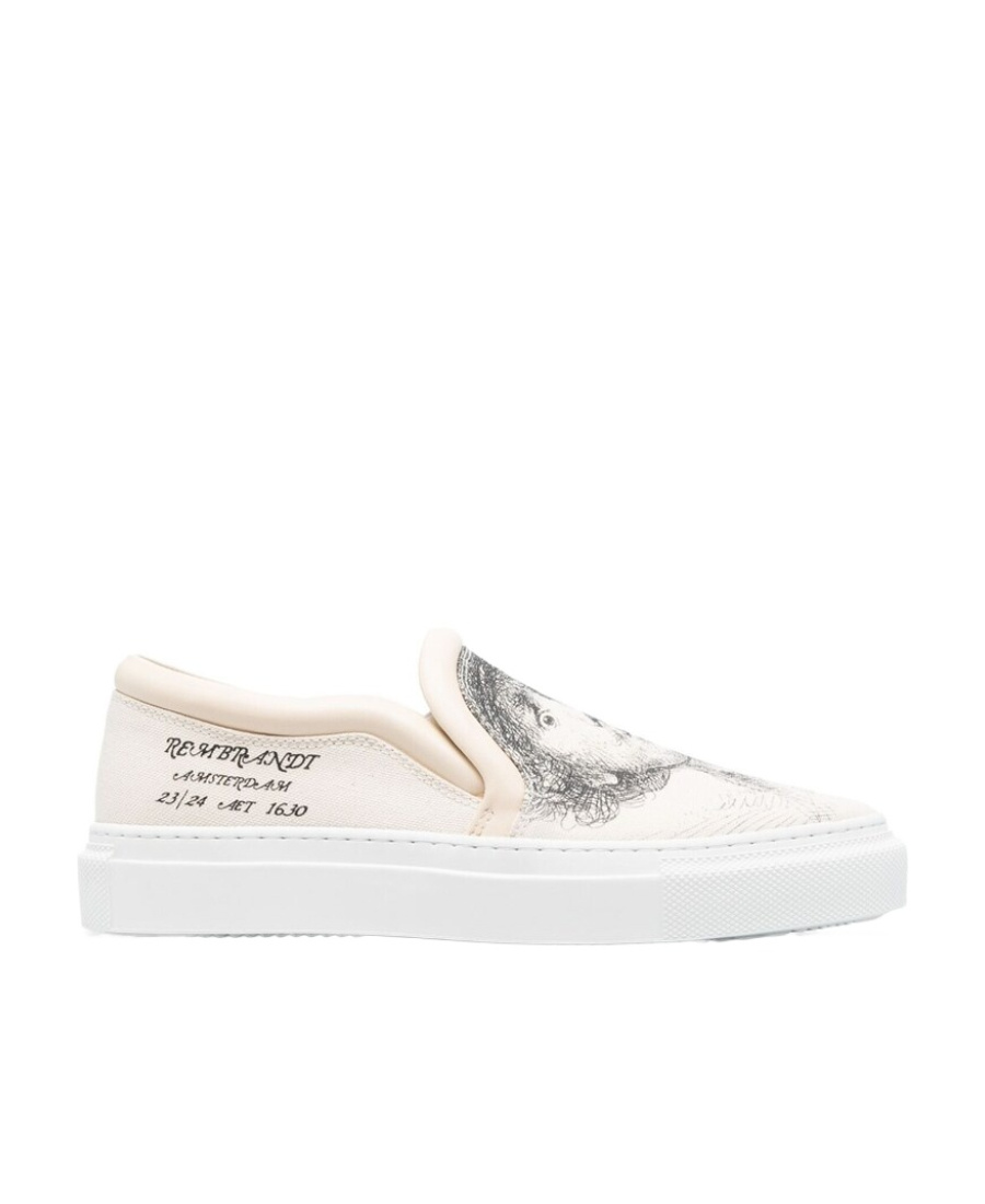 Jw Anderson Sketch-print Sneakers In White