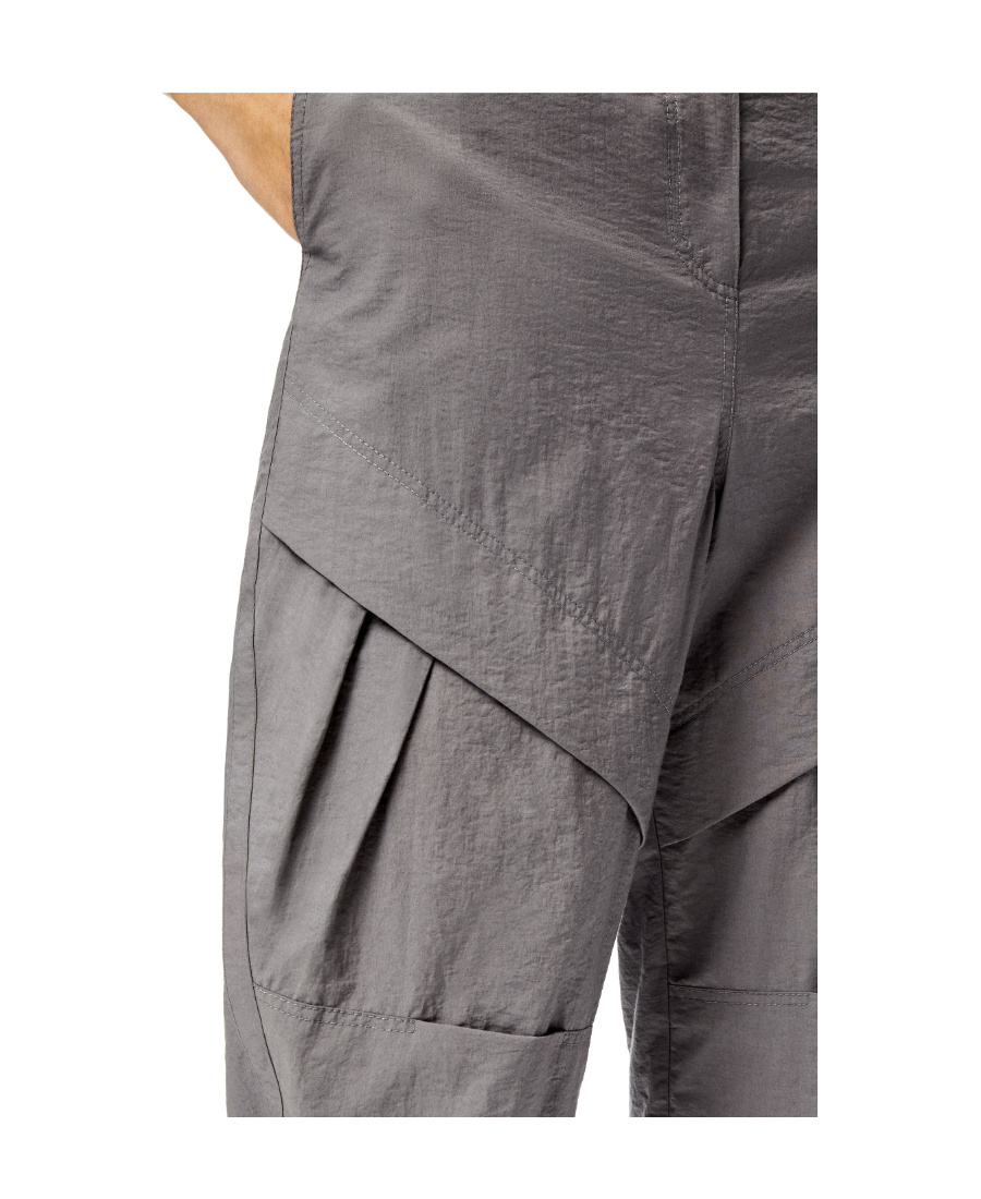 Loewe High-waisted Pleated Casual Pants In Gray