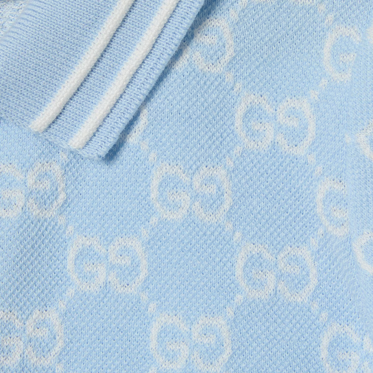 Gucci Baby Cotton Two-piece Gift Set In Blue