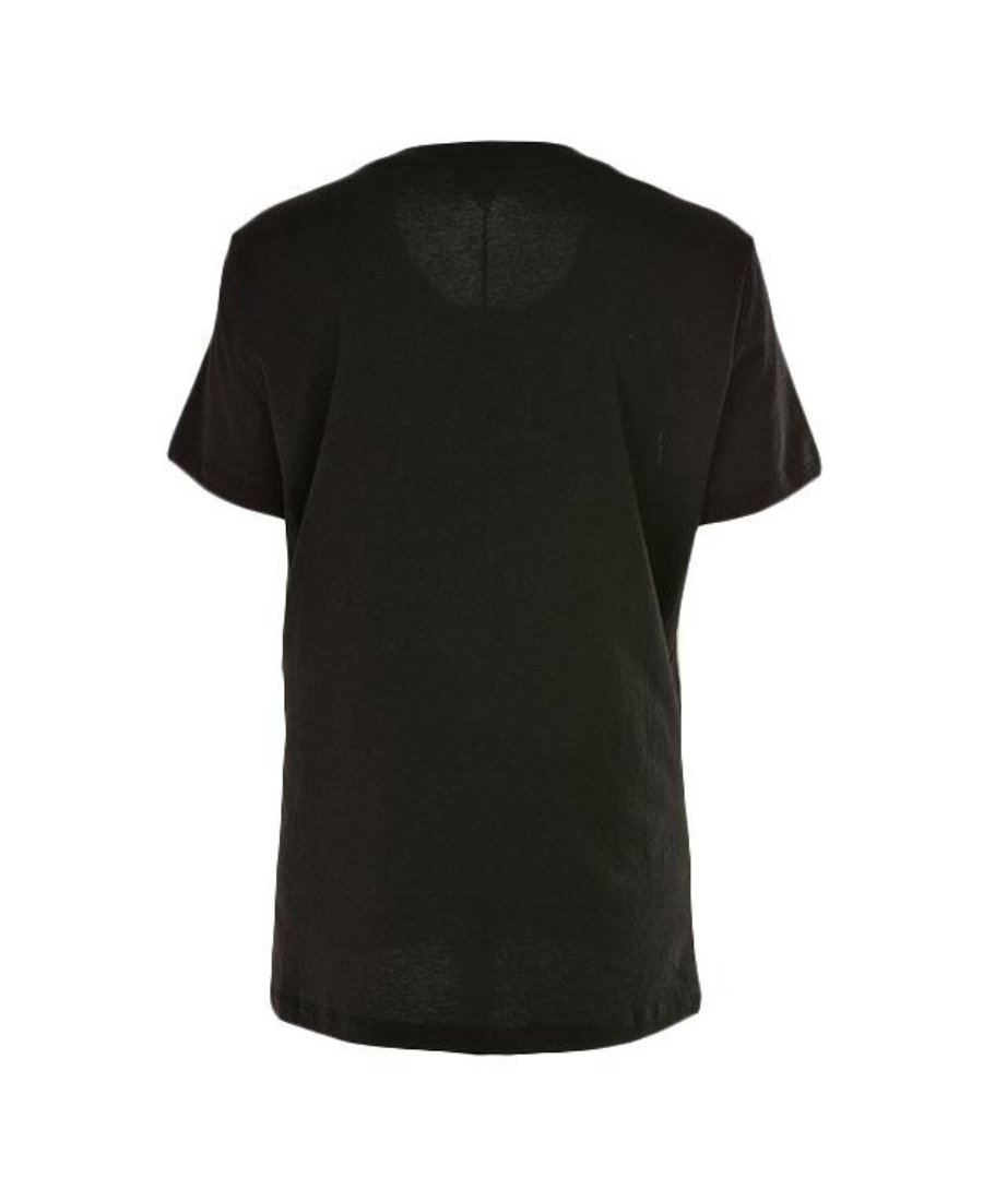 Just Cavalli Letter Hot Diamond Short-sleeved T-shirt In Black