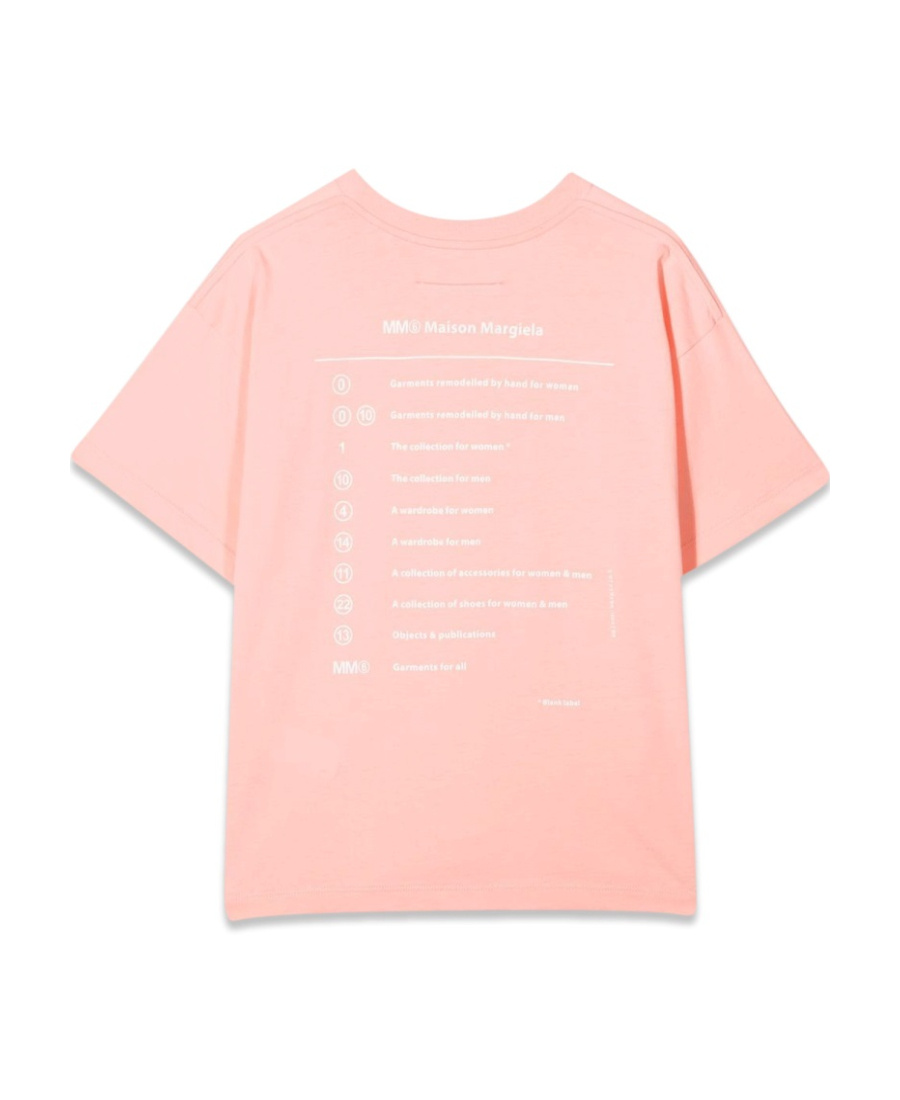 Mm6 Maison Margiela Graphic-print Short-sleeve T-shirt In Pink