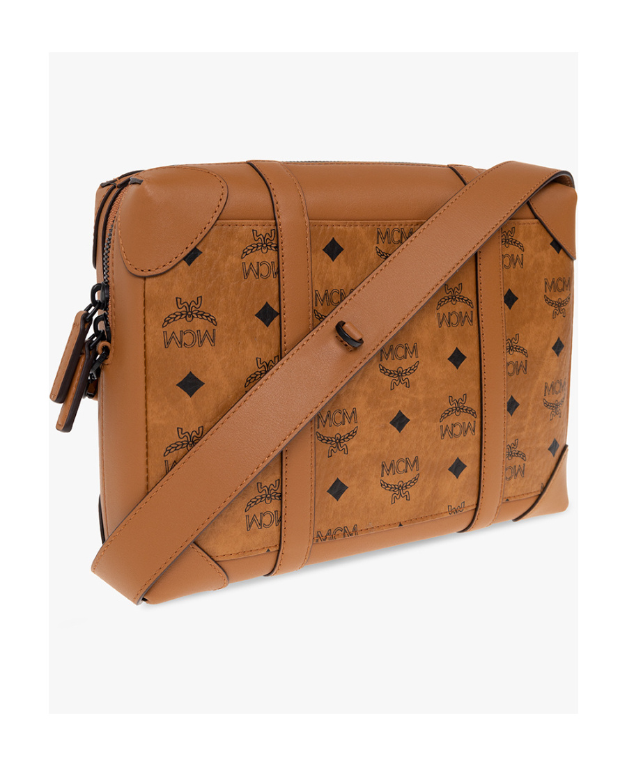 Mcm Logo Shoulder Bag In Brown