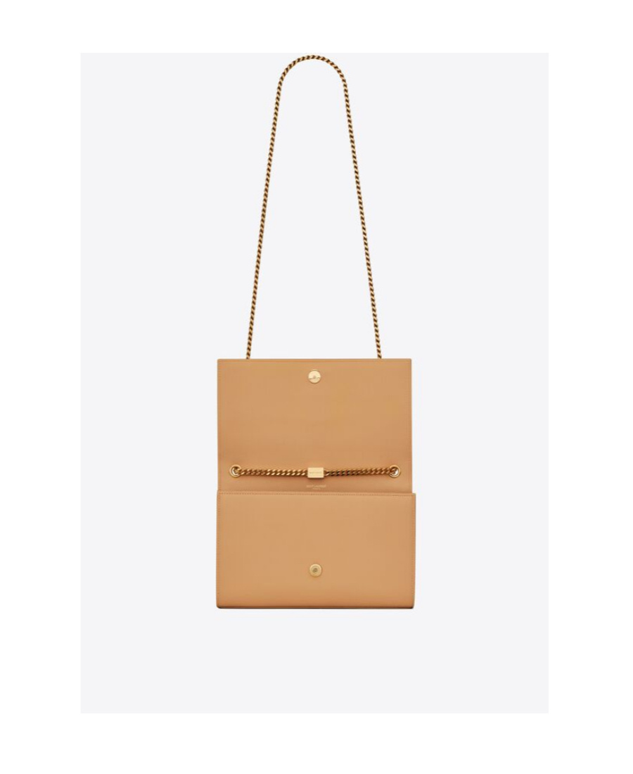 Saint Laurent Kate Leather Crossbody Bag In Nude