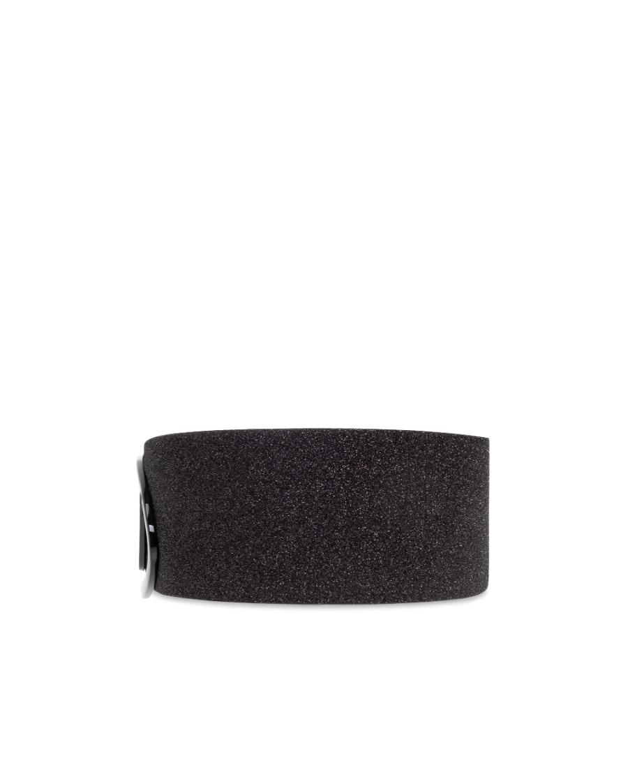 Diesel B-1dr 80 Glitter Wide Belt In Black