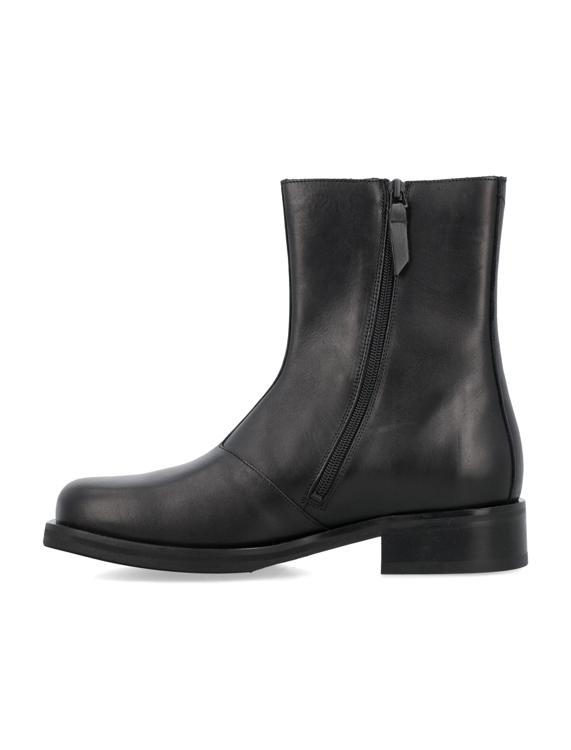 Our Legacy Round-head Short Boots In Black