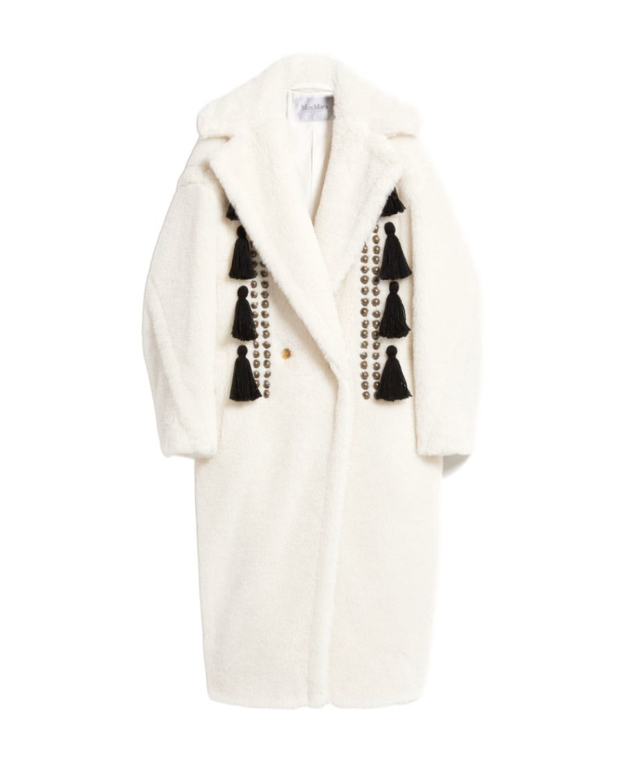 Max Mara Luxurious Alpaca And Wool Jacket For Fashion-forward Women In White