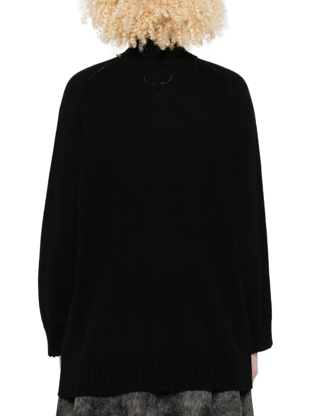 Twinset Twin-set High Neck Cashmere Blend Sweater In Black