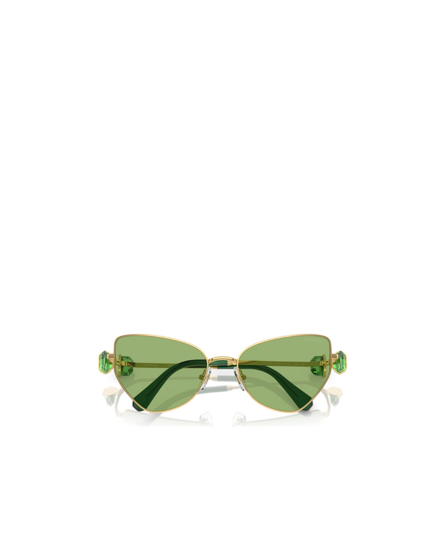Swarovski Womens Gold Sk7003 Irregular-frame Metal Sunglasses In Green
