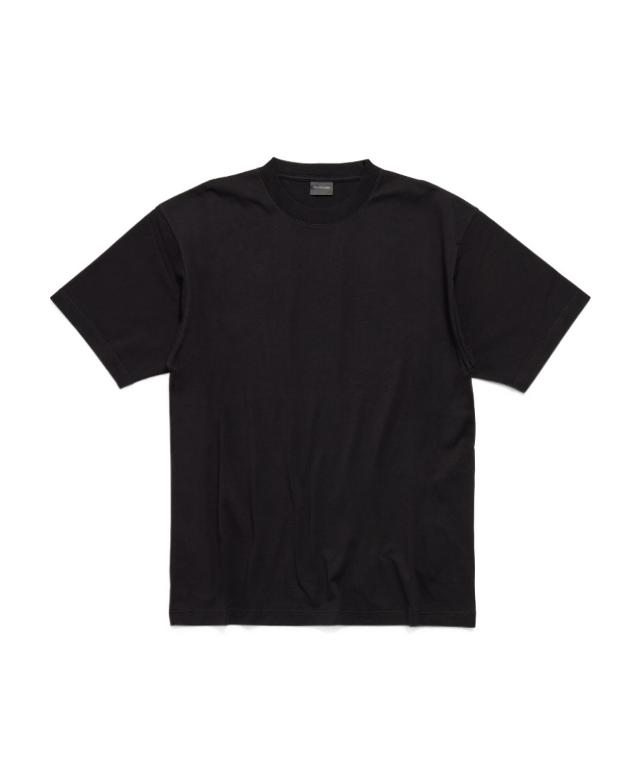 Balenciaga Embroidered Cotton-jersey T-shirt In Black