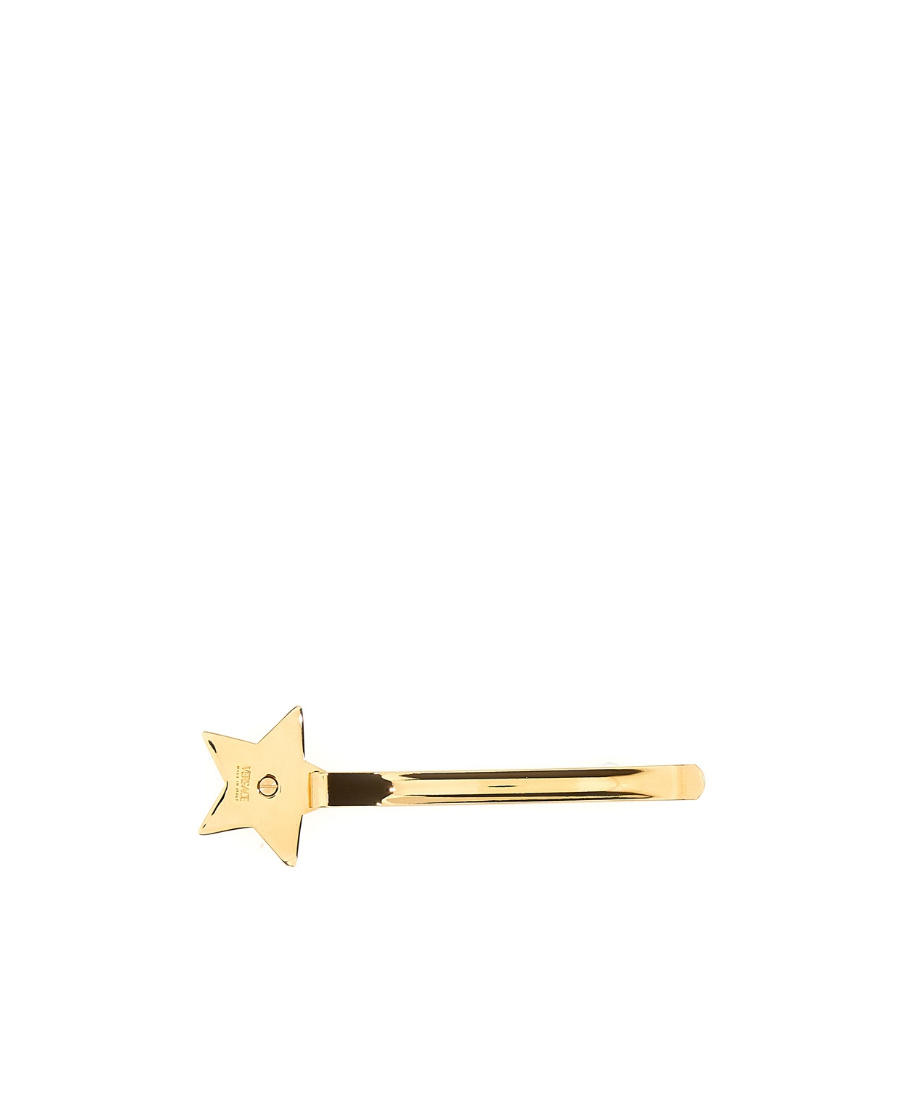 Versace Star-embellished Hair Pin In Yellow