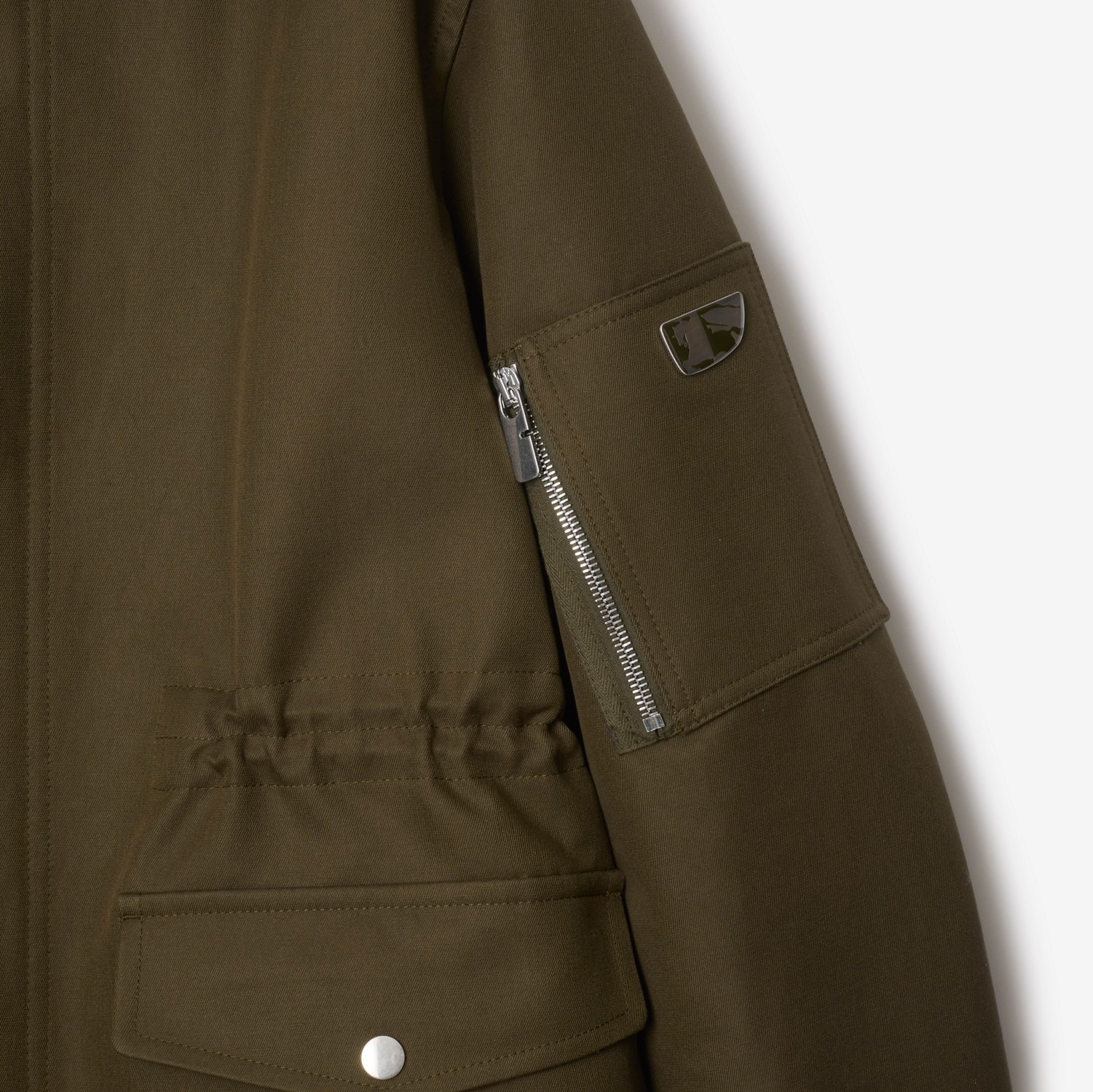 Burberry Hooded Parka Coat In Brown